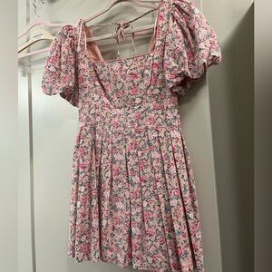 Floral Pink Mini Dress